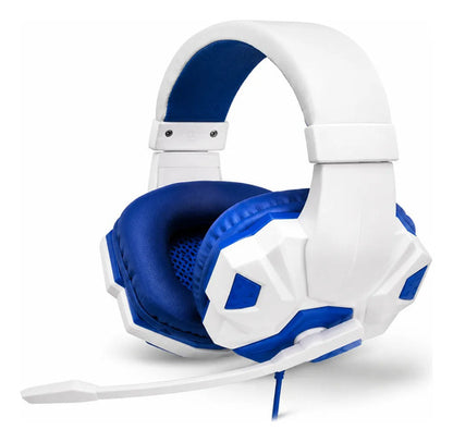 Audífonos gamer LED blanco y azul – foto 1