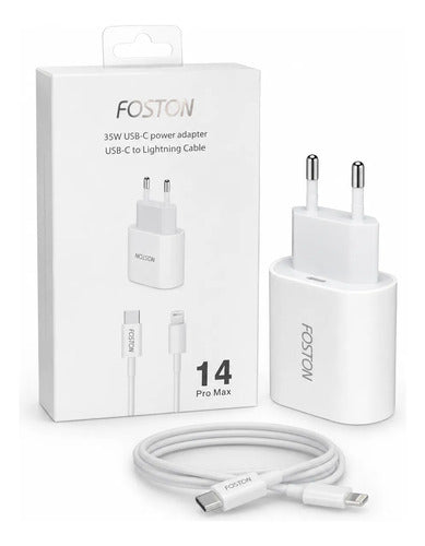 Cargador 35W USB-C con Cable USB-C a Lightning 1 m para iPhone – foto 2