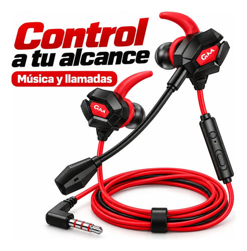 Audífonos Gamer Moxom MX-EP109 con Micrófono y Jack 3,5 mm – Rojo – foto 6
