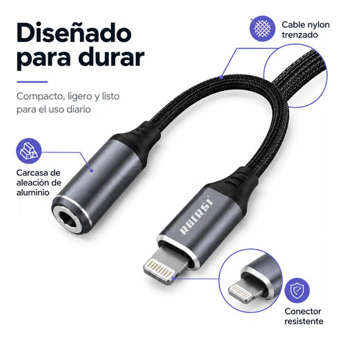 Adaptador Recrsi RE-ZJ23 Lightning a jack 3.5 mm – foto 4