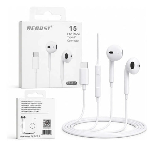 Audífonos Recrsi tipo EarPods USB-C – foto 9