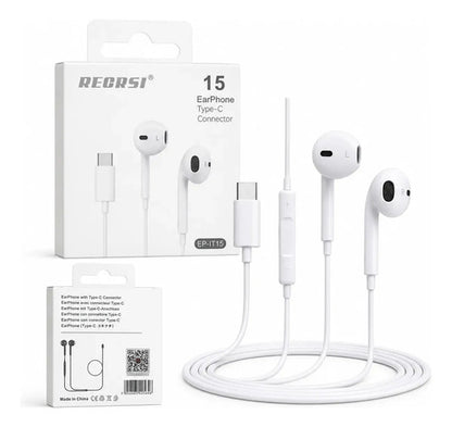 Audífonos Recrsi tipo EarPods USB-C – foto 9