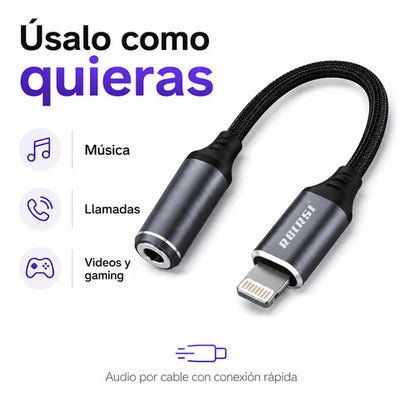 Adaptador Recrsi RE-ZJ23 Lightning a jack 3.5 mm – foto 5