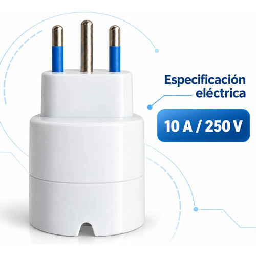 Adaptador Schuko a enchufe chileno Macrotel – foto 7