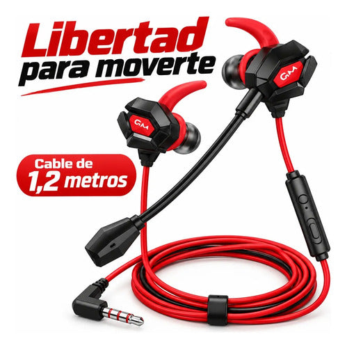 Audífonos Gamer Moxom MX-EP109 con Micrófono y Jack 3,5 mm – Rojo – foto 4