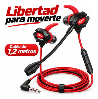 Audífonos Gamer Moxom MX-EP109 con Micrófono y Jack 3,5 mm – Rojo – foto 4