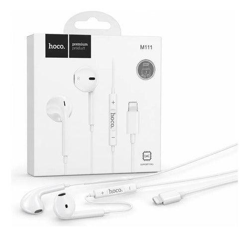 Audífonos Hoco M111 Lightning blanco – foto 2