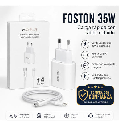 Cargador 35W USB-C con Cable USB-C a Lightning 1 m para iPhone – foto 10