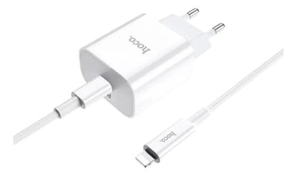 Cargador Hoco C76A USB-C Carga Rápida – Plus 20W + cable Lightning – foto 1