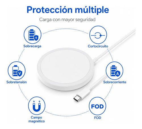 Cargador magnético Hoco CW52 15W blanco – foto 5
