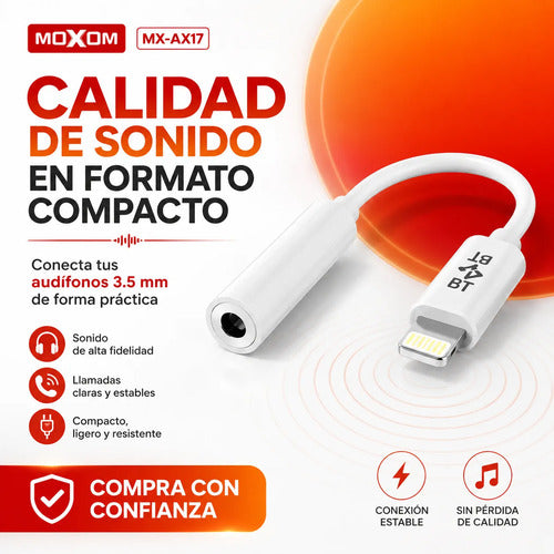 Adaptador Moxom MX-AX17 Lightning a Jack 3,5 mm – foto 9