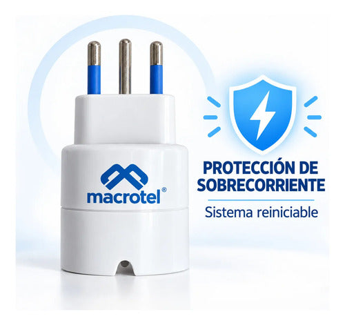 Adaptador Schuko a enchufe chileno Macrotel – foto 3