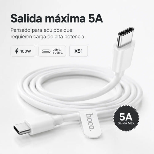 Cable Hoco X51 USB-C a USB-C 100W – 2 m – foto 8