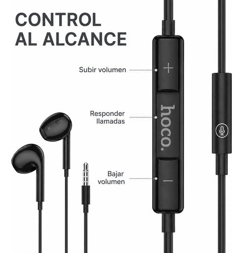 Audífonos Hoco M101 Max con Micrófono y Control, Jack 3.5 mm – Negro – foto 5