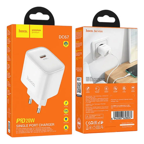 Adaptador Hoco DC67 20W USB-C PD – foto 1