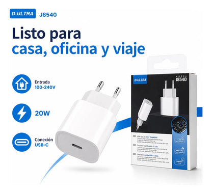 Cargador D-Ultra J8540 20W USB-C PD – foto 6