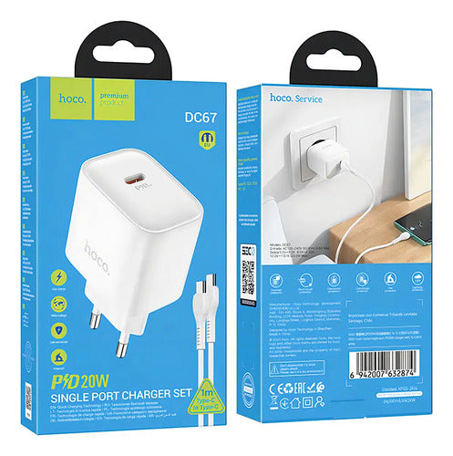 Cargador Hoco DC67 20W con cable USB-C – foto 6
