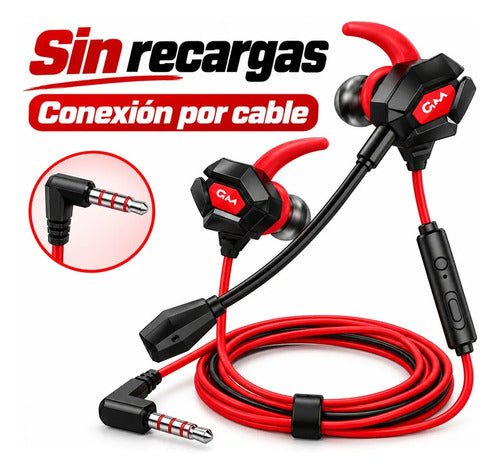 Audífonos Gamer Moxom MX-EP109 con Micrófono y Jack 3,5 mm – Rojo – foto 8