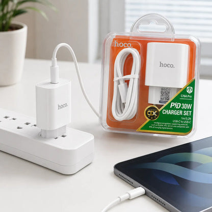Cargador Hoco C76A USB-C Carga Rápida – Pro 30W + cable USB-C – foto 8