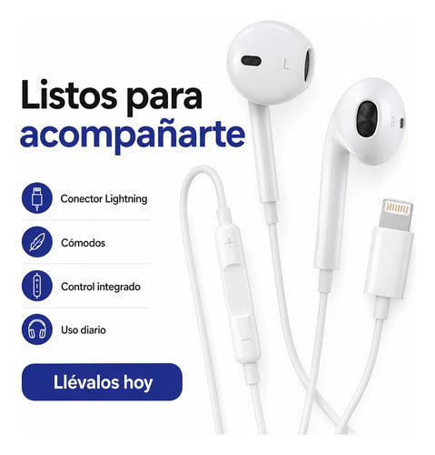 Audífonos Recrsi tipo EarPods Lightning – foto 9