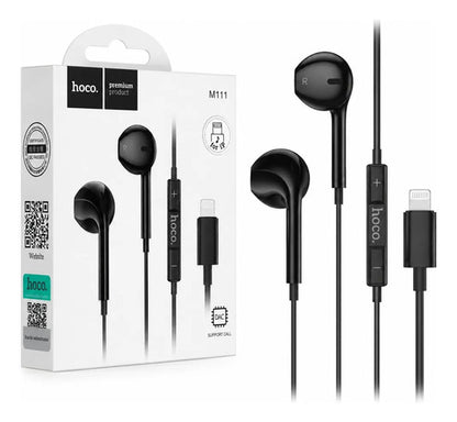 Audífonos Hoco M111 Lightning negro – foto 5