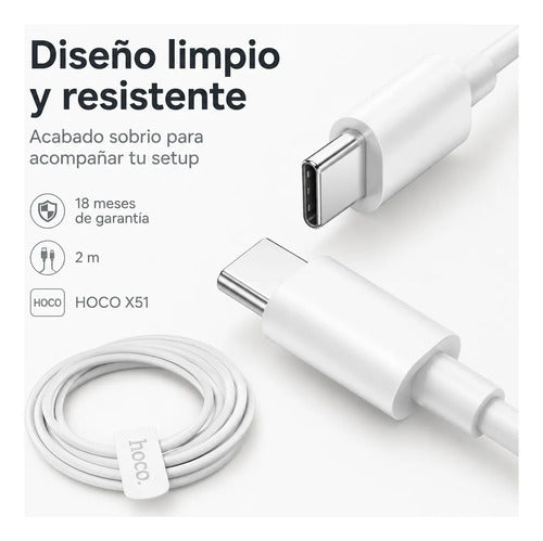 Cable Hoco X51 USB-C a USB-C 100W – 2 m – foto 7