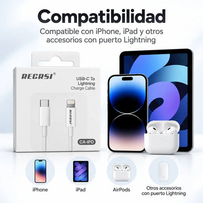 Cable de Carga Tipo C a Lightning Compatible con iPad CA-IPD - foto 7