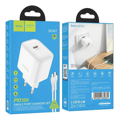 Cargador Hoco DC67 20W con cable USB-C – foto 3