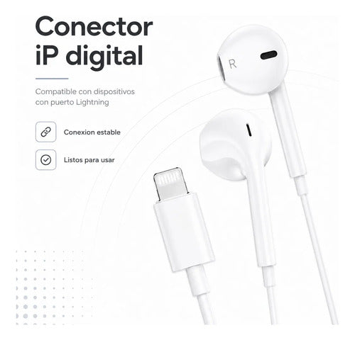 Audífonos Hoco M111 Lightning blanco – foto 3
