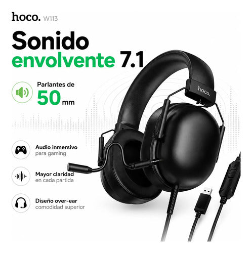 Audífonos gamer Hoco W113 – foto 5