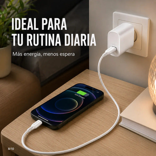 Cargador Borofone BA81A 20W + cable Lightning – foto 9