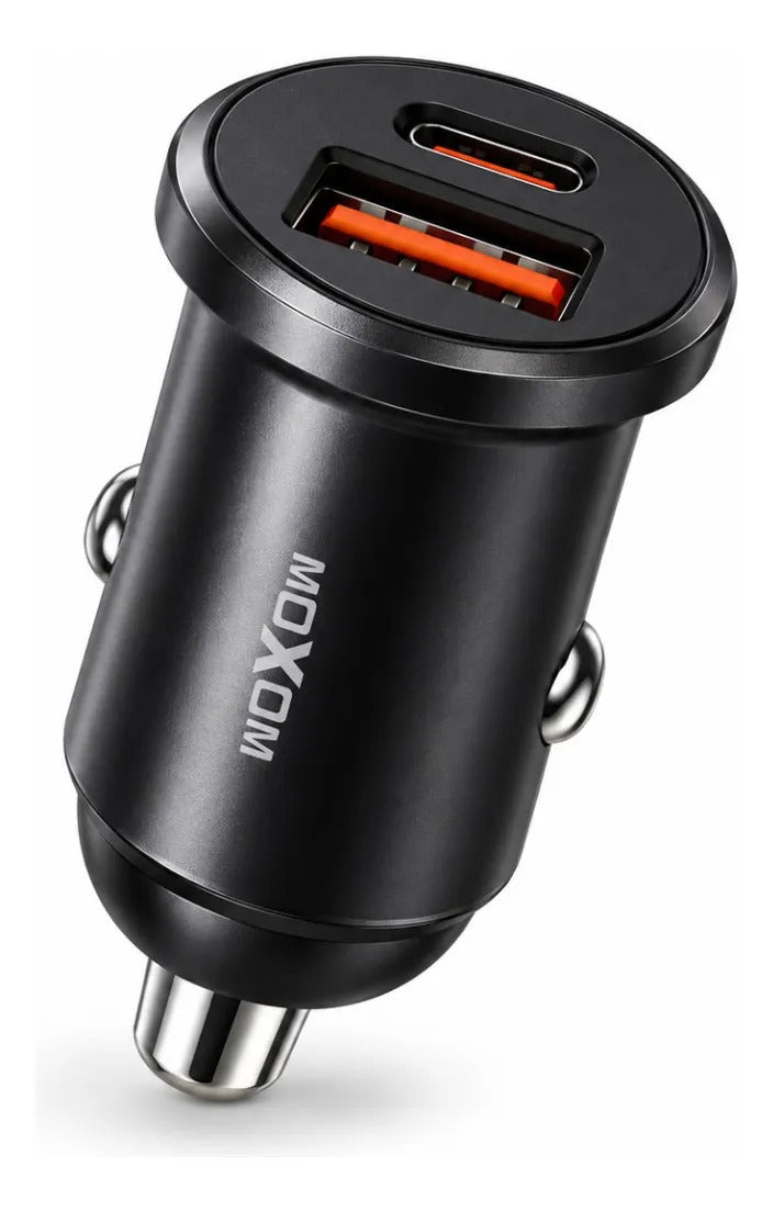 Cargador Auto Moxom MX-VC49 35W USB-C PD USB-A QC Mini - foto 1
