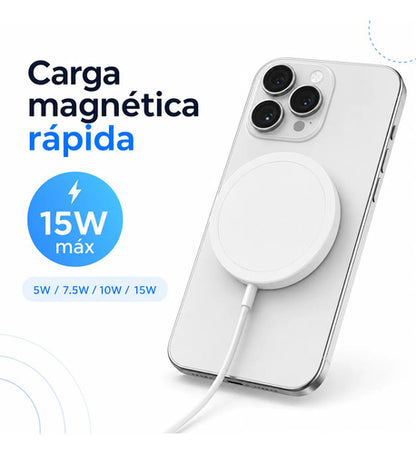 Cargador magnético Hoco CW52 15W blanco – foto 4