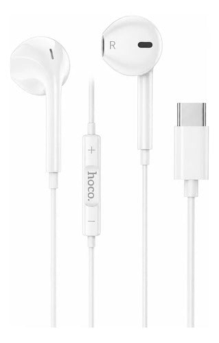 Audífonos Hoco M101 USB-C blancos – foto 1