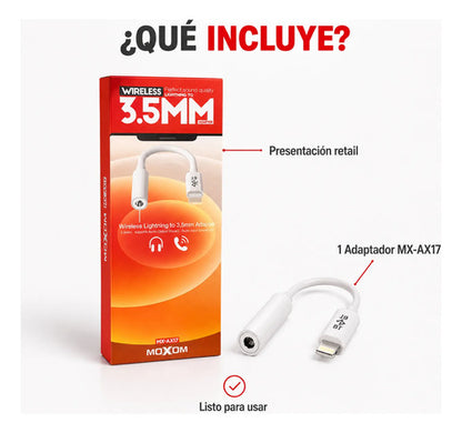 Adaptador Moxom MX-AX17 Lightning a Jack 3,5 mm – foto 8