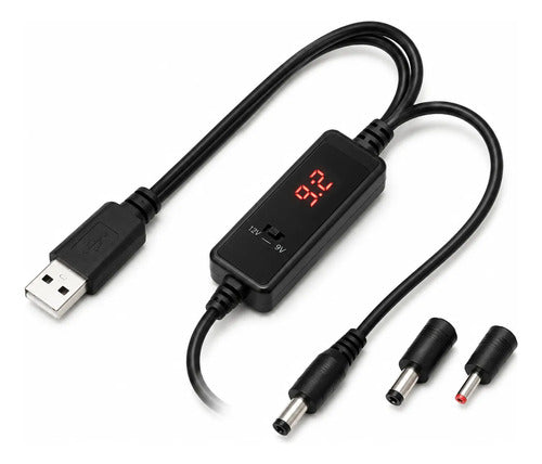 Cable USB a DC 9V/12V para Router y Módem con Pantalla LED – foto 1