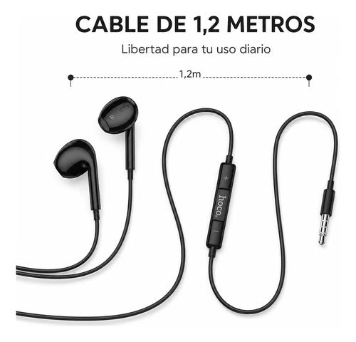 Audífonos Hoco M101 Max con Micrófono y Control, Jack 3.5 mm – Negro – foto 8