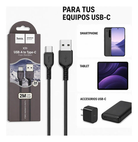 Cable Hoco X20 USB-C 2 m – foto 7