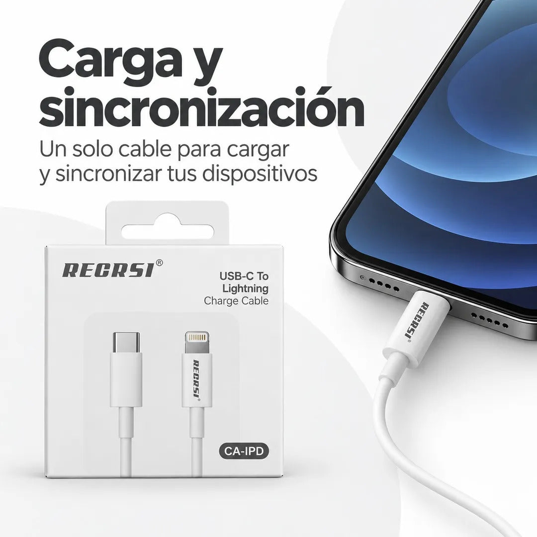 Cable de Carga Tipo C a Lightning Compatible con iPad CA-IPD - foto 8