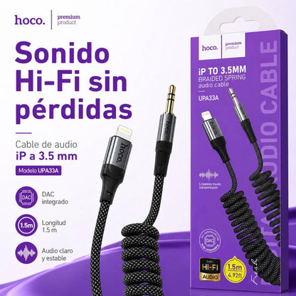 Cable auxiliar Hoco UPA33A Lightning a jack 3.5 mm – foto 5