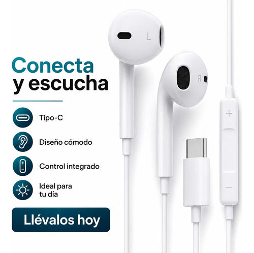 Audífonos Recrsi tipo EarPods USB-C – foto 8