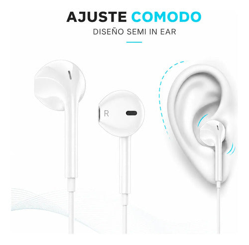 Audífonos Hoco M101 USB-C blancos – foto 6