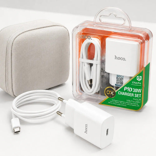 Cargador Hoco C76A USB-C Carga Rápida – Pro 30W + cable USB-C – foto 9