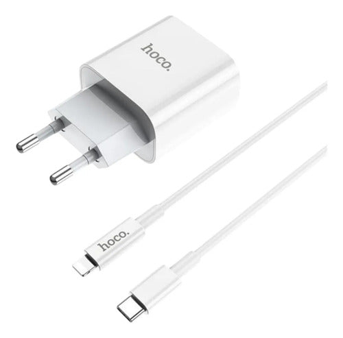Cargador Hoco C76A USB-C Carga Rápida – Plus 20W + cable Lightning – foto 4