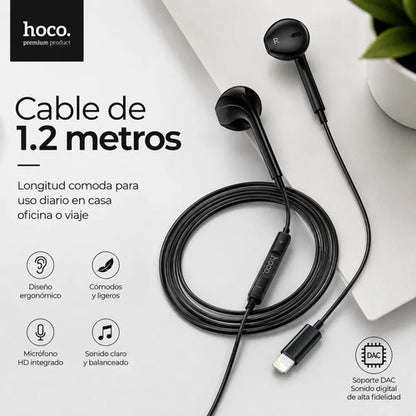 Audífonos Hoco M111 Lightning negro – foto 9