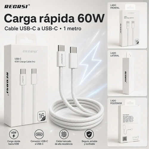 Cable Recrsi USB-C 1 m 60W – foto 5