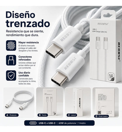 Cable Recrsi USB-C 1 m 60W – foto 6