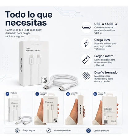 Cable Recrsi USB-C 1 m 60W – foto 10
