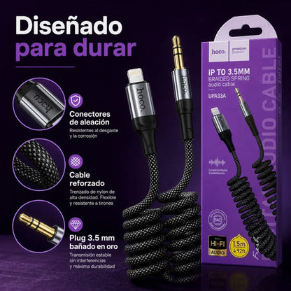 Cable auxiliar Hoco UPA33A Lightning a jack 3.5 mm – foto 7