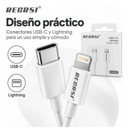 Cable de Carga Tipo C a Lightning Compatible con iPad CA-IPD - foto 3
